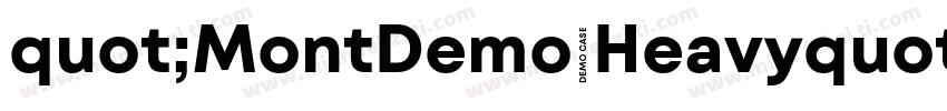 quot;MontDemo Heavyquot;字体转换